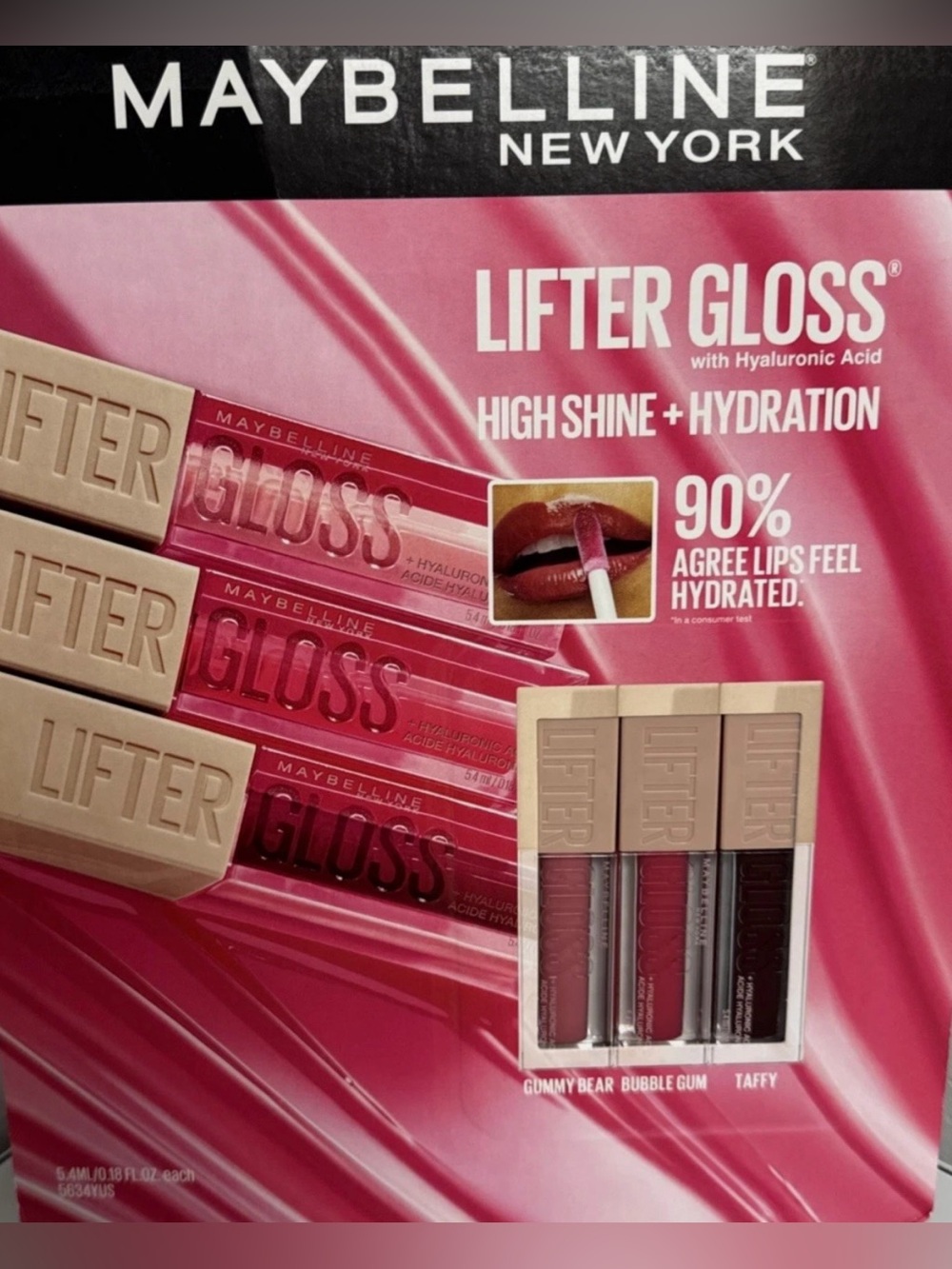 Maybelline Lifter Gloss Trio - Light Pink, Mauve, Berry